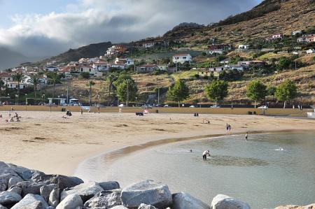 A rare sand beach on Madeira