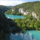 Plitvice lakes - travertin made barriers along the river